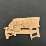 Ξυλόγλυπτο Διακοσμητικό Παγκάκι 7εκ. Χ 4εκ.