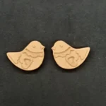 Ξυλόγλυπτο Διακοσμητικό Πουλί σετ 2 Τεμαχίων 2,5εκ. Χ 2εκ.