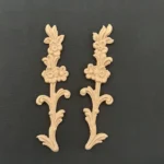 Ξυλόγλυπτο Διακοσμητικό Σετ 2 Τεμαχίων 3,5εκ.Χ14εκ.