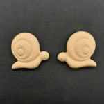 Ξυλόγλυπτο Διακοσμητικό Σετ 2 Τεμαχίων Σαλιγκάρι 3εκ.Χ3εκ.