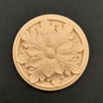 Ξυλόγλυπτο Διακοσμητικό Ροζέτα Λουλούδι Διάμετρος 7,5κ.