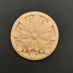 Ξυλόγλυπτο Διακοσμητικό Ροζέτα Λουλούδι Διάμετρος 5,7εκ.