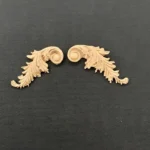 Ξυλόγλυπτο Διακοσμητικό σετ 2 Τεμαχίων 4εκ. Χ 1,5εκ.