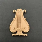 Ξυλόγλυπτο Διακοσμητικό Λύρα 4,5εκ.Χ6,2εκ.