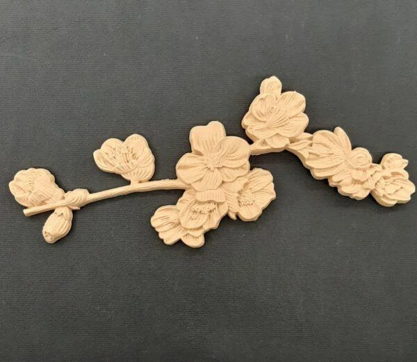 Ξυλόγλυπτο Διακοσμητικό Λουλούδι   18εκ.Χ8εκ.
