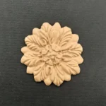 Ξυλόγλυπτο Διακοσμητικό Ροζέτα Λουλούδι   5,6εκ.