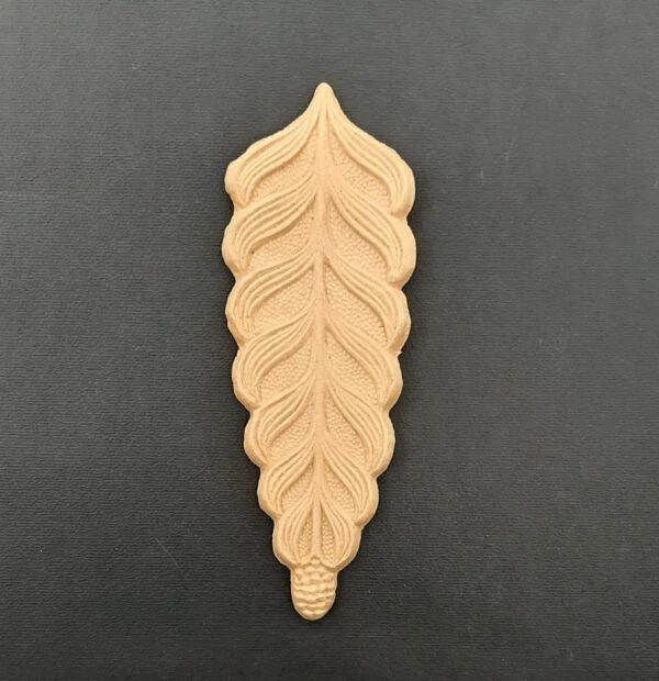 Ξυλόγλυπτο Διακοσμητικό Φύλλο 5,5εκ. Χ 15εκ.
