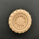 Ξυλόγλυπτο Διακοσμητικό Ρόδα  Διάμετρος 5,5εκ.