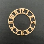 Ξυλόγλυπτο Διακοσμητικό  Ρολόι Διάμετρος 9,5εκ.