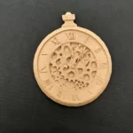 Ξυλόγλυπτο Διακοσμητικό  Ρολόι 11εκ. Χ 9εκ.