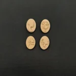 Ξυλόγλυπτο Διακοσμητικό  σετ 4 Τεμαχίων 1εκ. Χ 2εκ.