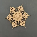 Ξυλόγλυπτο Διακοσμητικό Γρανάζι Διάμετρος 15,5εκ.