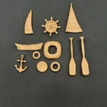 Ξυλόγλυπτο Διακοσμητικό Ναυτικό σετ 11 Τεμαχίων