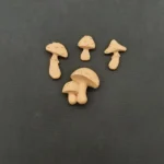 Ξυλόγλυπτο Διακοσμητικό Μανιτάρια  Σετ 4 Τεμαχίων