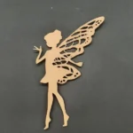 Ξυλόγλυπτο Διακοσμητικό Νεράιδα 16εκ.Χ24εκ.