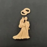 Ξυλόγλυπτο Διακοσμητικό Γάμος 5,8εκ. Χ7εκ.