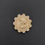 Ξυλόγλυπτο Διακοσμητικό Πορτραίτο Γυναίκας Διάμετρος 3εκ.