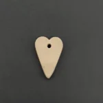 Ξυλόγλυπτο Διακοσμητικό Καρδιά για Κόσμημα 2,6εκ. Χ 3,8εκ.