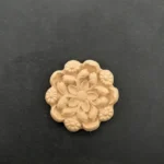 Ξυλόγλυπτο Διακοσμητικό Λουλούδι Ροζέτα  Διάμετρος 4εκ.