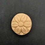 Ξυλόγλυπτο Διακοσμητικό Λουλούδι Ροζέτα Διάμετρος 3εκ.