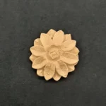 Ξυλόγλυπτο Διακοσμητικό Λουλούδι Ροζέτα  Διάμετρος 3,8εκ.