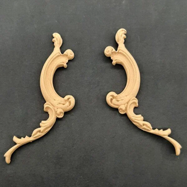 Ξυλόγλυπτο Διακοσμητικό Σετ 2 Τεμαχίων Αρ.+Δεξ. 2εκ. Χ11εκ.