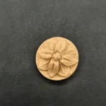 Ξυλόγλυπτο Διακοσμητικό Λουλούδι Ροζέτα Διάμετρος 2,5εκ.