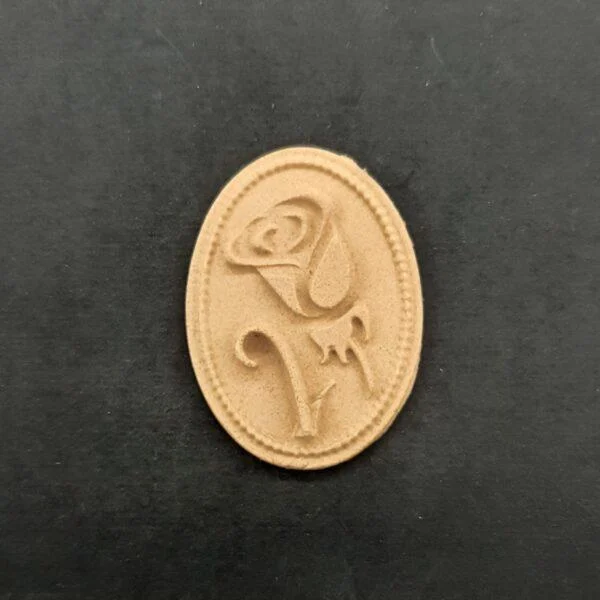 Ξυλόγλυπτο Διακοσμητικό Λουλούδι 4,4εκ. Χ 3εκ.