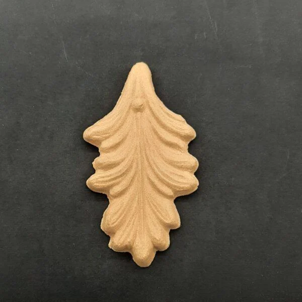 Ξυλόγλυπτο Διακοσμητικό Φύλλο 5εκ. Χ 9,2εκ.