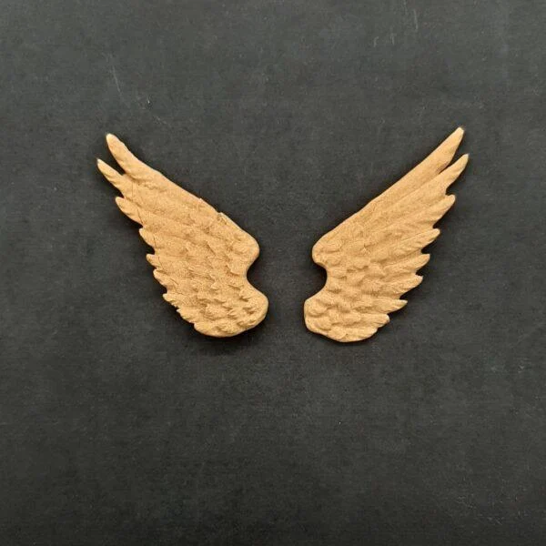 Ξυλόγλυπτο Διακοσμητικό Φτερά 2,5εκ. Χ 5,5εκ.