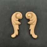 Ξυλόγλυπτο Διακοσμητικό σετ 2 Τεμαχίων 7εκ. Χ 2εκ.