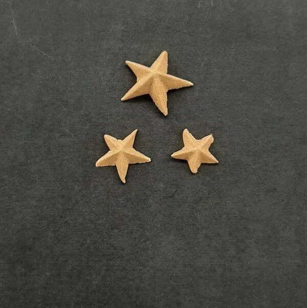 Ξυλόγλυπτο Διακοσμητικό Αστέρι σετ 3 Τεμαχίων