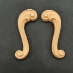 Ξυλόγλυπτο Διακοσμητικό σετ 2 Τεμαχίων 8εκ. Χ 3εκ