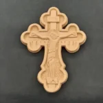 Ξυλόγλυπτο Εσταυρωμένος - Σταυρός 12εκ. Χ 15εκ.