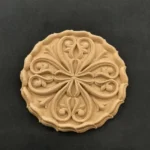 Ξυλόγλυπτο Διακοσμητικό Ροζέτα Διάμετρος 9,5εκ.