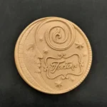 Ξυλόγλυπτο Διακοσμητικό Τυχερό Φεγγάρι Διάμετρος  8εκ.