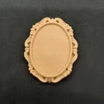 Ξυλόγλυπτο Διακοσμητικό Κορνίζα Οβάλ 5εκ. Χ 4,1εκ.