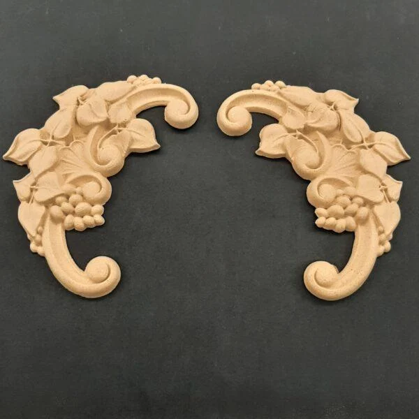 Ξυλόγλυπτο Διακοσμητικό σετ 2 Τεμαχίων 14,5εκ. Χ 7εκ.
