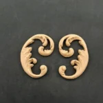 Ξυλόγλυπτο Διακοσμητικό σετ 2 Τεμαχίων 5εκ. Χ 3εκ.