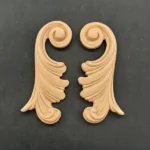 Ξυλόγλυπτο Διακοσμητικό  σετ 2 Τεμαχίων 12εκ. Χ 4εκ.