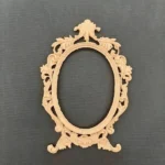 Ξυλόγλυπτο Διακοσμητικό Κορνίζα Οβάλ 17εκ. Χ 11εκ.