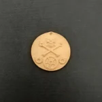 Ξυλόγλυπτη Διακοσμητική Νεκροκεφαλή Γρανάζι 3εκ. Χ 0εκ.