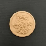 Ξυλόγλυπτο Διακοσμητικό Ροζέτα Λουλούδι - διαμετρος 6εκ.