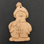 Ξυλόγλυπτο Διακοσμητικό Χιονάνθρωπος 6,7εκ.Χ9,6εκ.