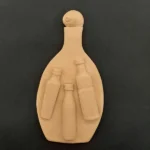 Ξυλόγλυπτο Διακοσμητικό Μπουκάλι 23εκ.Χ12εκ.