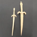 Ξυλόγλυπτο Διακοσμητικό Σετ 2 Τεμαχίων Σπαθιά