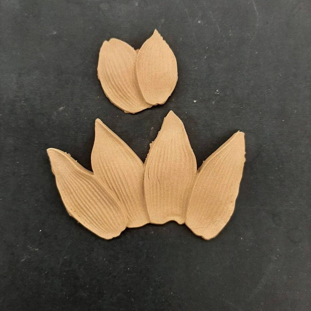 Ξυλόγλυπτο Διακοσμητικό Σετ 2 Τεμαχίων Φύλλα