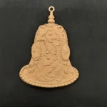 Ξυλόγλυπτο Διακοσμητικό Χριστουγεννιάτικη Καμπάνα  8,5εκ. Χ11,5εκ.