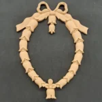 Ξυλόγλυπτο Διακοσμητικό Χριστουγεννιάτικο Στεφάνι 18εκ. Χ 24,5εκ.