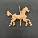 Ξυλόγλυπτο Διακοσμητικό Άλογο Καρουζέλ 9εκ.Χ7εκ.